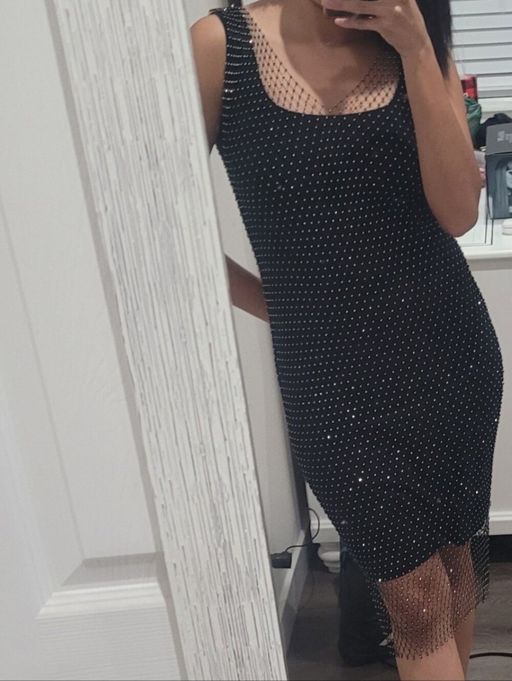 Mesh Rhinestone Dress